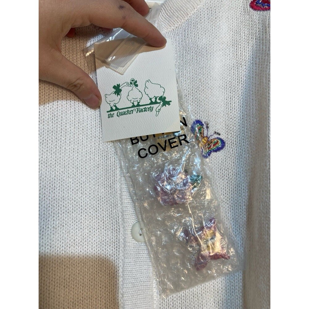 Quacker Factory Sweater XL Cottagecore Embroidere… - image 9